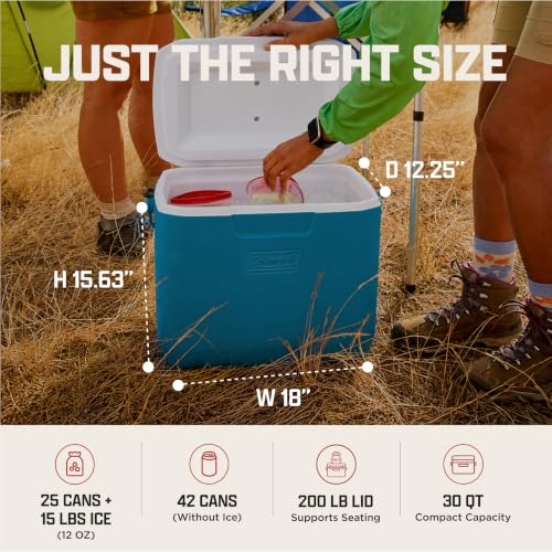 Image of Coleman Chiller 9 /16 /30 /48 /60qt Cooler with Ice Retention, Leak Resistant, Great for Camping, Concerts, Sports, and More