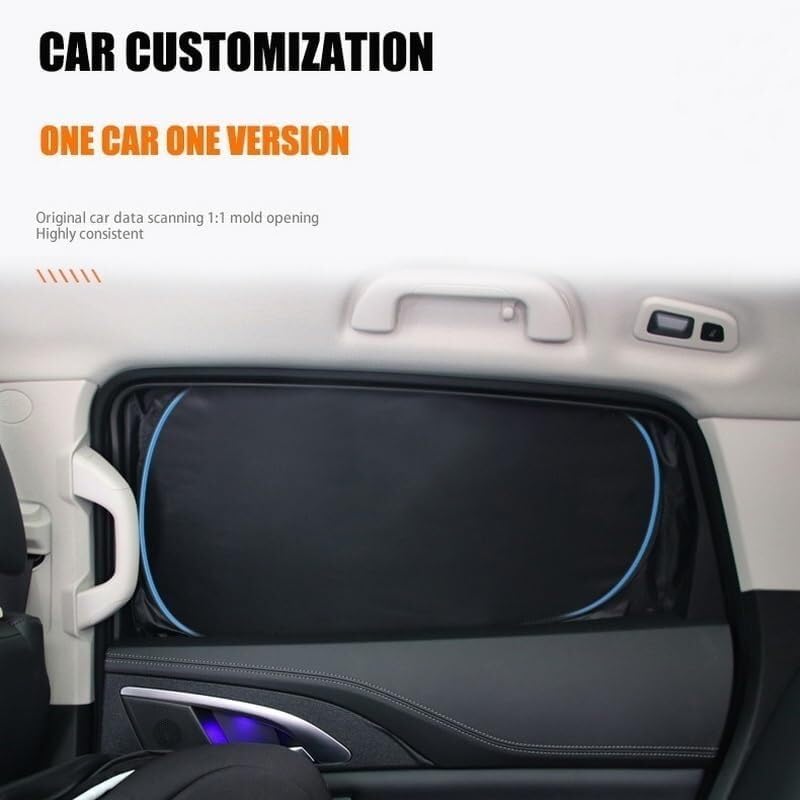 Tendine Parasole Personalizzate Per Finestrini Laterali E Parabrezza Per Tesla Model Y 2017-2023, Opache Per La Protezione A Privacy Tendine(5pcs)