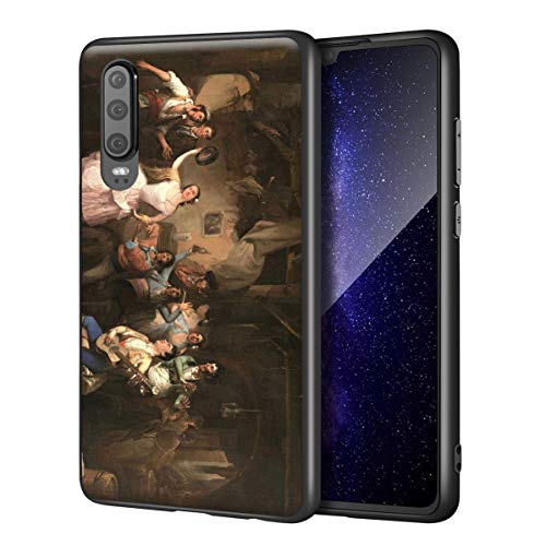 Manuel Rodriguez Guzman pour Coque Huawei P30/étui pour téléphone Portable Beaux-Arts/Giclée UV Impression sur téléphone cellulaire Couverture(Danser dans la taverne)