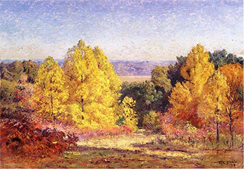 Toile Les peupliers peinture à l'huile pour ressentir la nature de Steele
