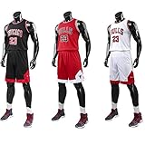Material: Polyester unbrand Kinder Junge Herren NBA Michael Jordan # 23 Chicago Bulls Retro Basketball Shorts Sommer Trikots Basketballuniform Top & Shorts Basketball Anzug