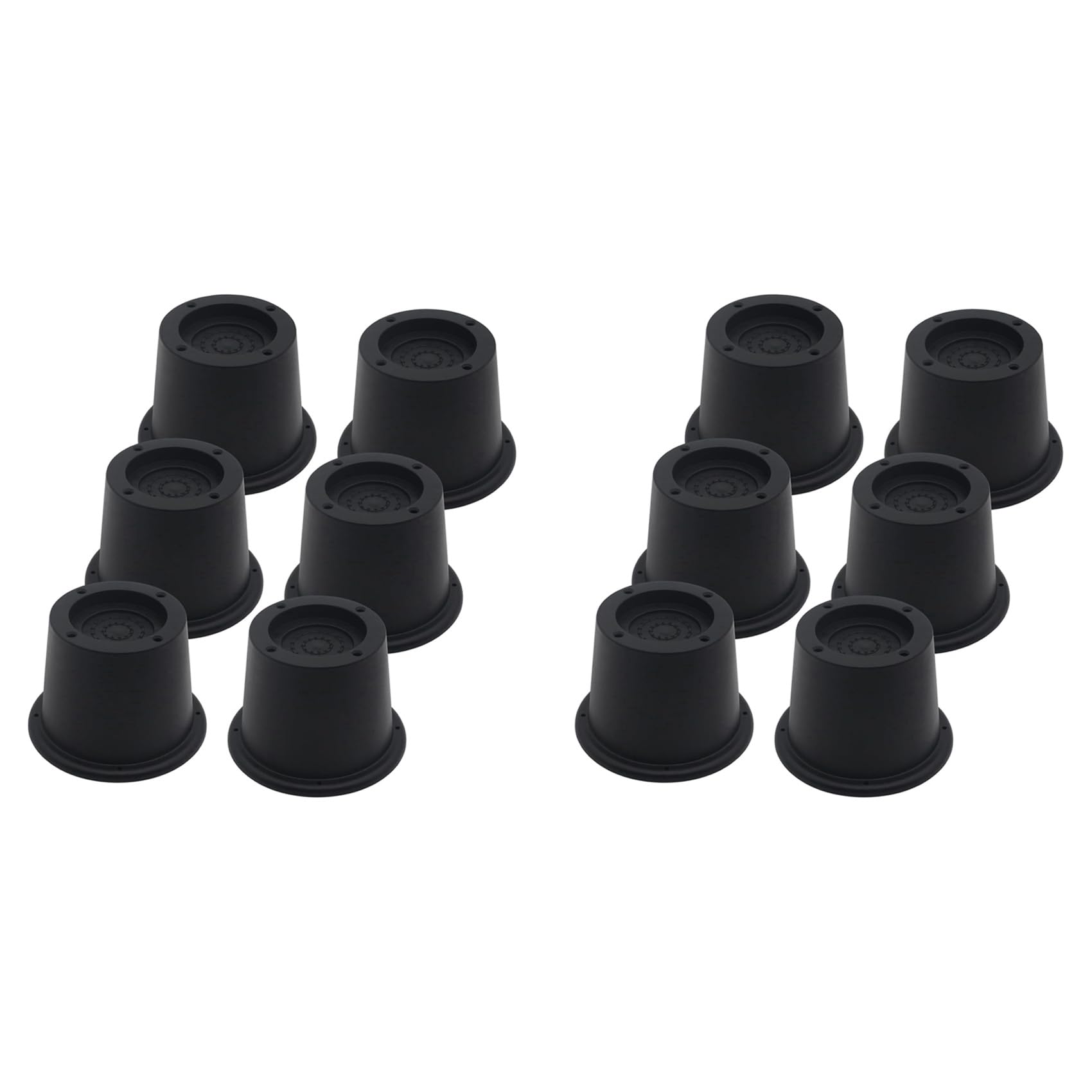 Hndhbfgrt 12Pack Furniture Risers Black Bed Risers 2.3Inch,Bed Lifts Risers for Sofa,Couch,Desk,Extenders Supports Up to 1,300 Lbs