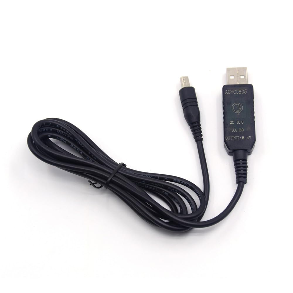 Adattatore USB QC3.0 Cavo DC per Samsung AA-E9 AA-E8 AA-E7 AA-E6A AD44-00101A 00091A VP-DX200(i) VP-DX2050 VP-DC175WB