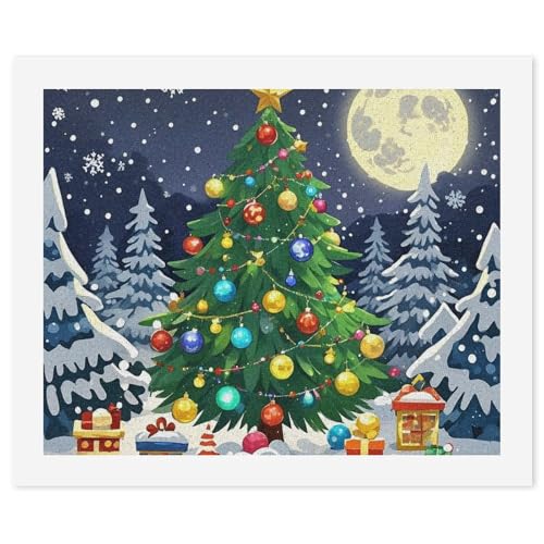 Kit de pintura por números para adultos principiantes lienzo digital óleo de Nochebuena manualidades