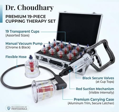 Image of NEW Professional korean Vacuum Cupping Set With Cupping Gun Portable Body Relaxation Massage Therapy Kit Chinese Cuping Cups Set of 19 Cups