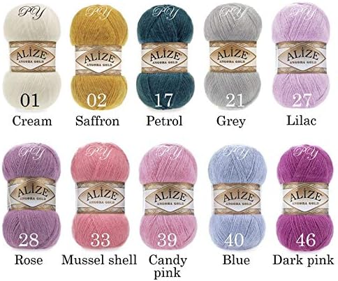 9 skn (9 Balls) Alize Angora Gold Wool Yarn. Wool Yarn, Mohair Yarn, Acrylic Yarn, Crochet Yarn, Alize Yarn, Crochet Yarn, Lace Yarn, Angora Wool