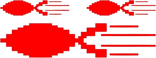 Bombs Pixel - 5 Inch Red Vinyl Decal for Car Window, Exterior