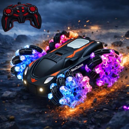 Image of 4x4 RC Rechargeable Remote Control Drift Stunt Car Toy 4WD | 360 Rotating | Dual Sided Climbing | High-Speed Tumbling | 360 Rotation| Remote Control Car for Kids