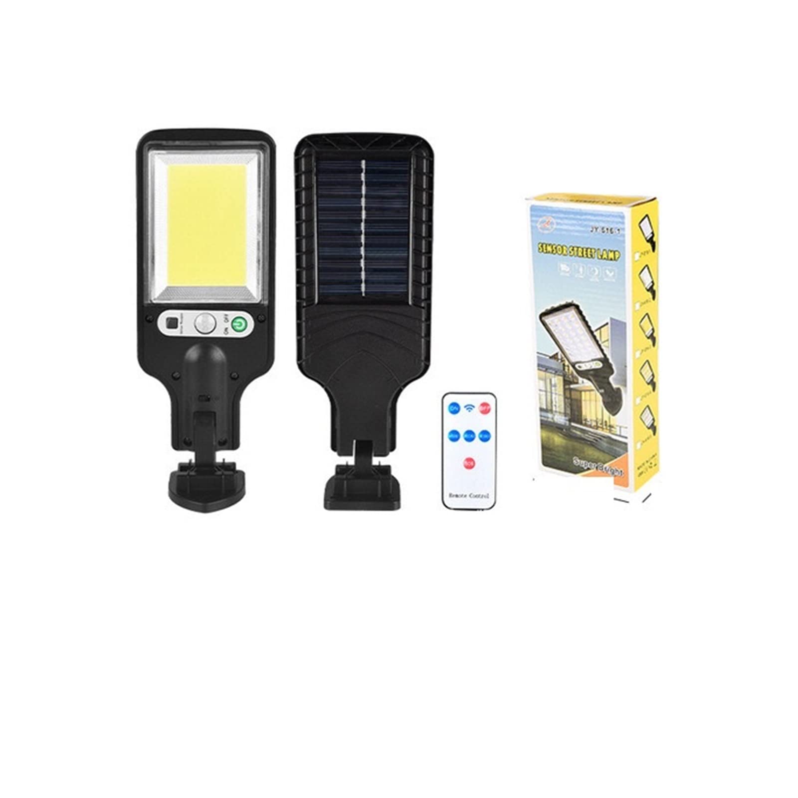 Solarne lampy uliczne, 1~8 paczka słoneczne lampy uliczne zewnętrzna 108COB LED lampa słoneczna z 3 trybami oświetlenia czujnik ruchu bezpieczeństwo do ogrodu Patio ścieżka Yard na parkingi, tereny