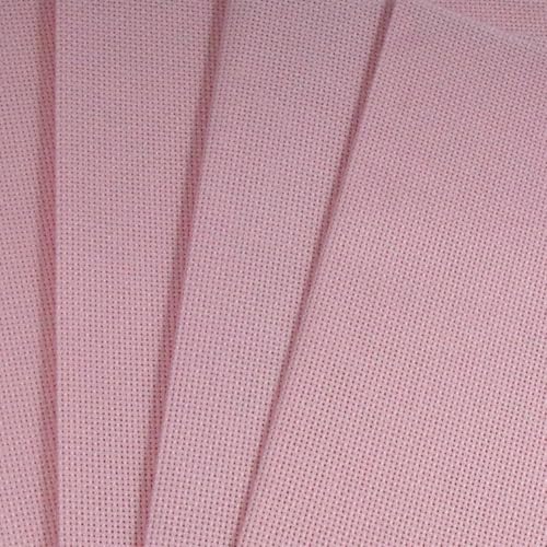 Image of KCS 4 /6 pc of 12 inch x 18 inch(30cmx45cm) 18CT Counted Cotton Aida Cloth Cross Stitch Fabric (4 pc,Pink)
