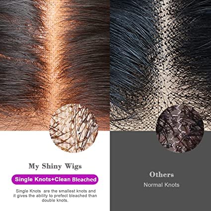 Miniatura 9 de MYSHINYWIGS - Cierre de encaje real HD de 5 x 5 pulgadas, cierre de encaje ondulado, cabello humano virgen, nudos predecolorados con abuelitos,