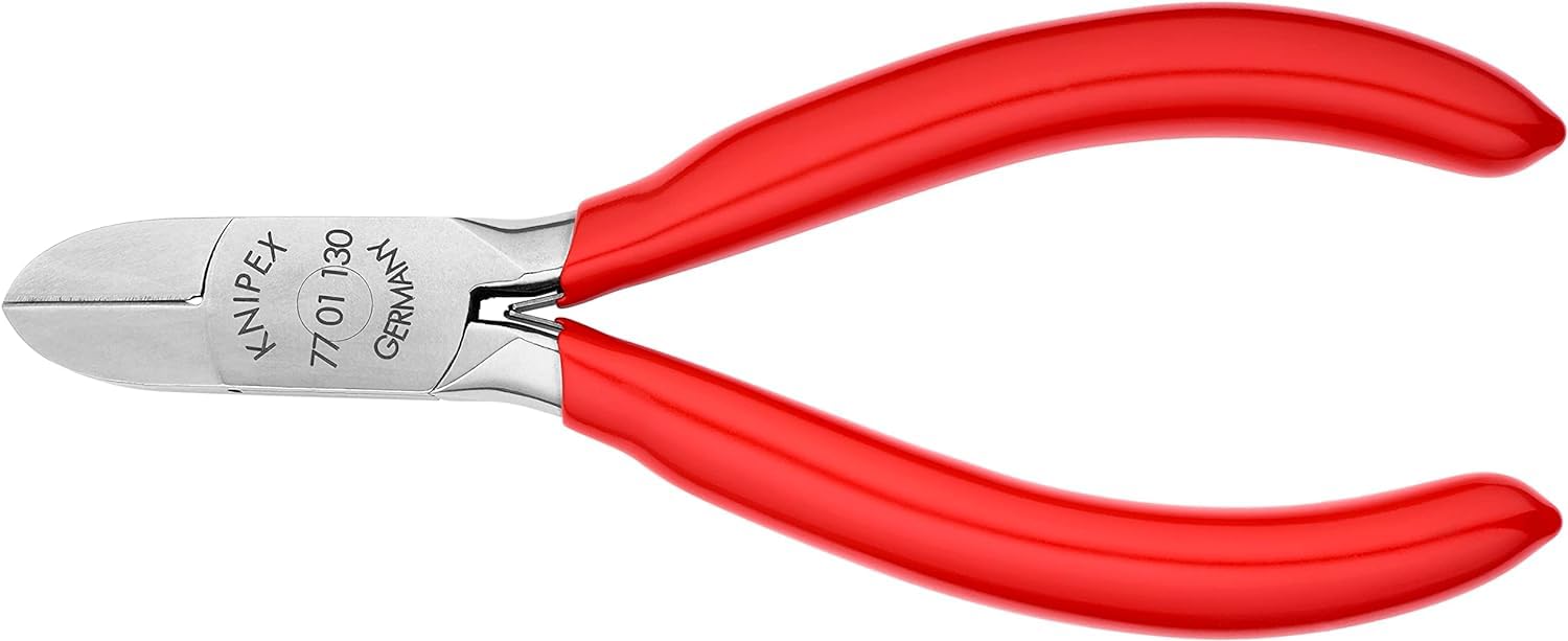 KNIPEX Elektronik-Seitenschneider mit Kunststoff überzogen 130 mm 77 01 130