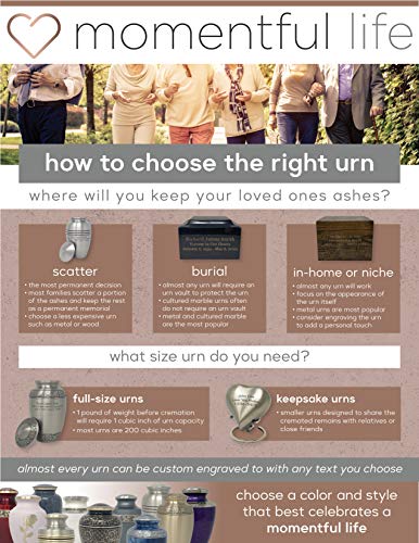 Image of Revere Bronze Adult Urn - Bronze Cremation Urn - Metal Cremation Urn with Modern Accents