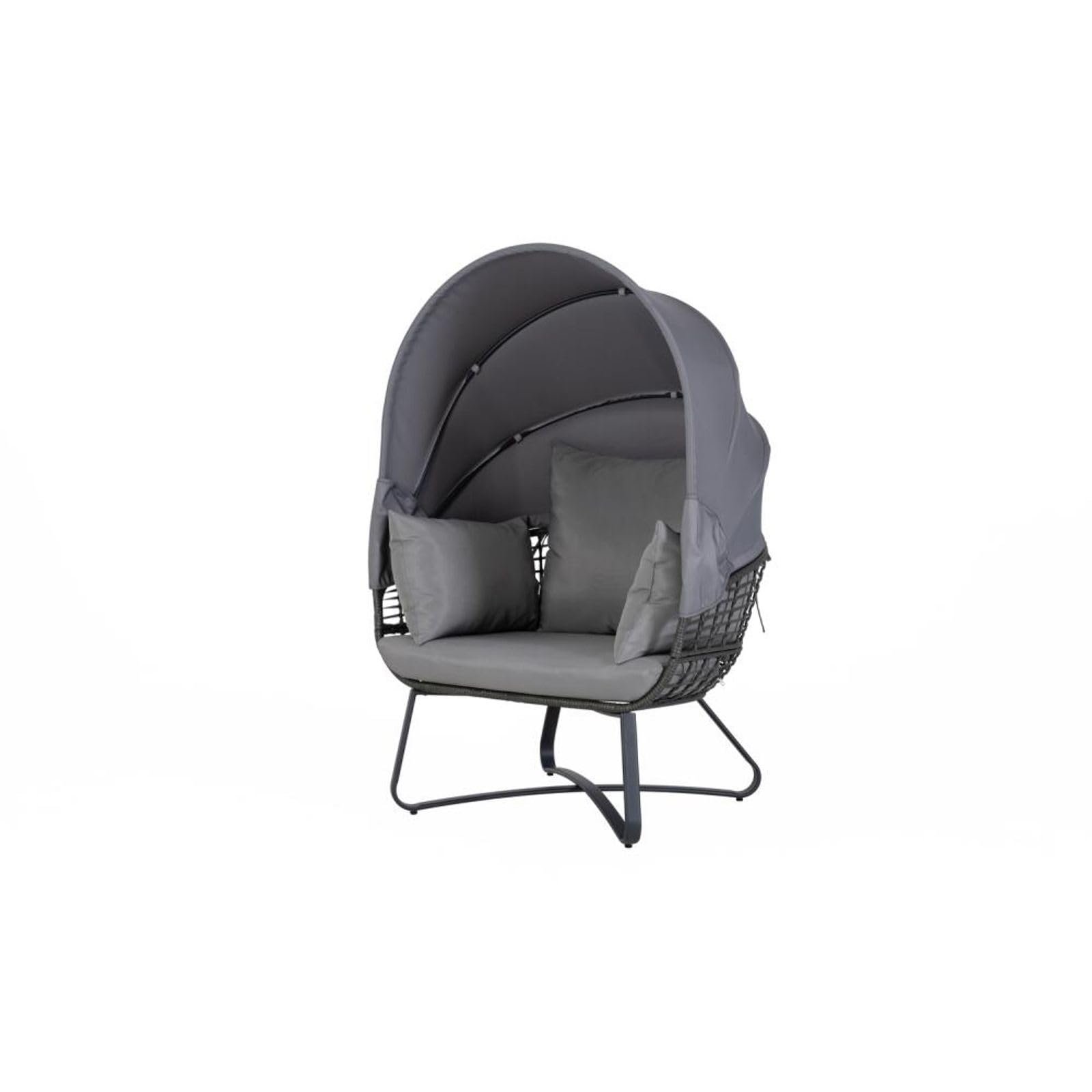 BURI Egg Chair fotel wypoczynkowy, 110 x 156 cm, ze składanym dachem, fotel outdoorowy, krzesło ogrodowe