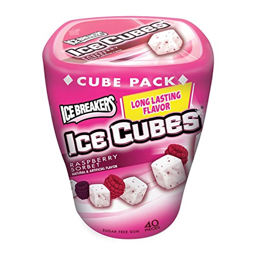 Image of Ice Breakers Shopnjazz Ice Cubes Sugar-free Raspberry Sorbet Chewing Gum (40-Count)