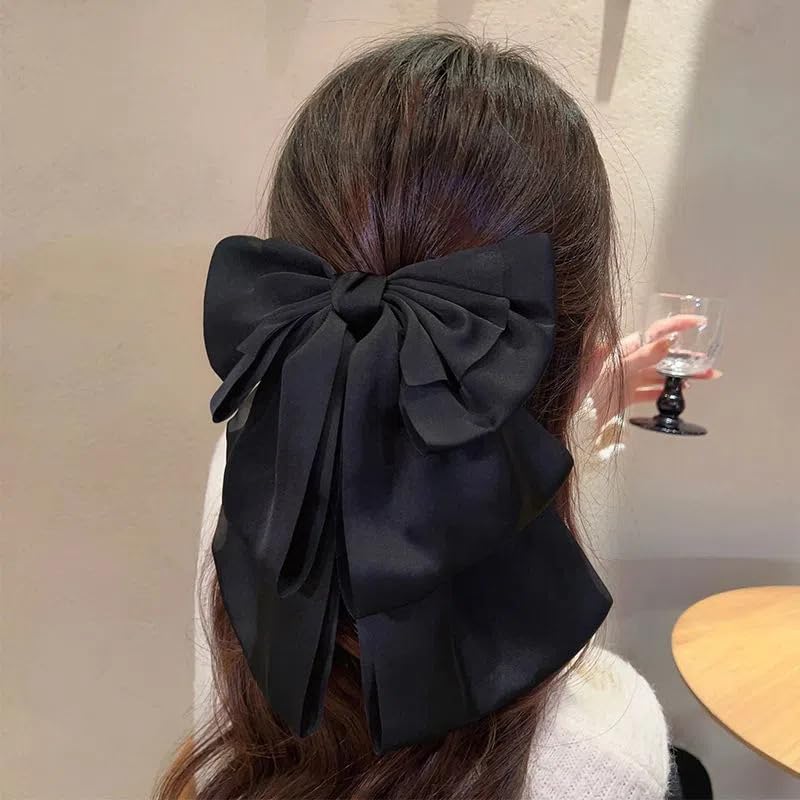 Miniatura 4 de Pinzas para el pelo con lazo para mujer, pinzas para el cabello con lazo, estilo francés con cola larga para mujeres y niñas, accesorios de