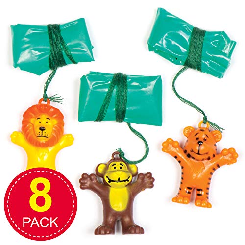 Baker Ross AV162 Mini Jungle Animal Parachutes Speelgoed (Pack van 8) Parachute Voor kinderen Imaginative Play,Asst… - Image 3