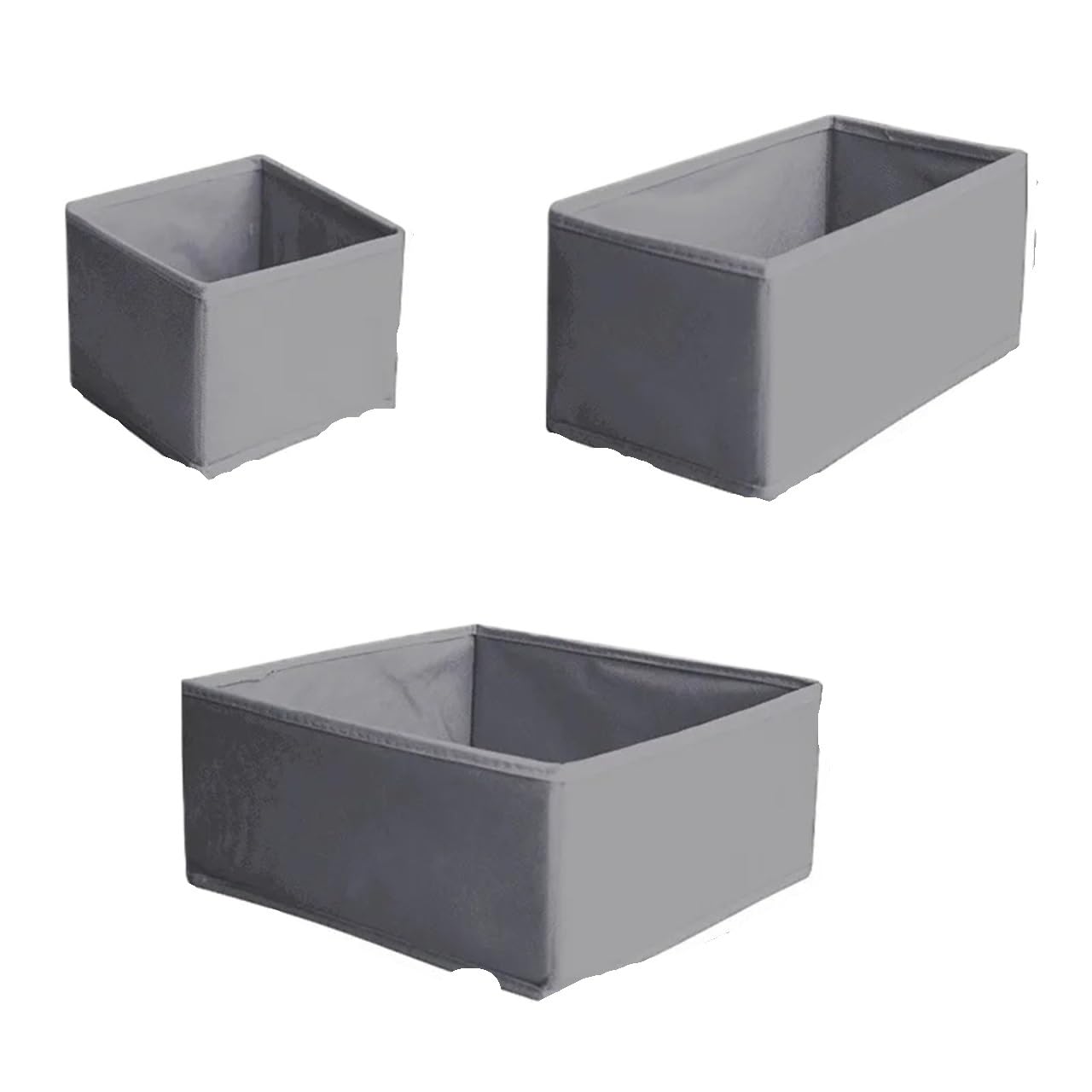 Pudełko do przechowywania bielizny, Składany, sześcioczęściowy zestaw z włókniny(Deepgrey 3pcs)