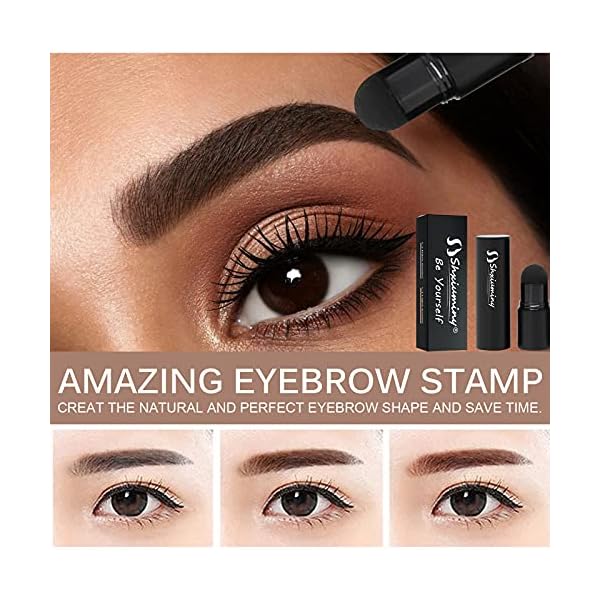 Shxiuminy 13PCS Eyebrow Stamp Stencil Kit, Brow Definer Powder Stamp Professional Eyebrow Powder Stamp Makeup Eyebrow Definer 10 Styles Stencil 1 Eyebrow Pen Brushes 1Eyebrow Trimmer (A)