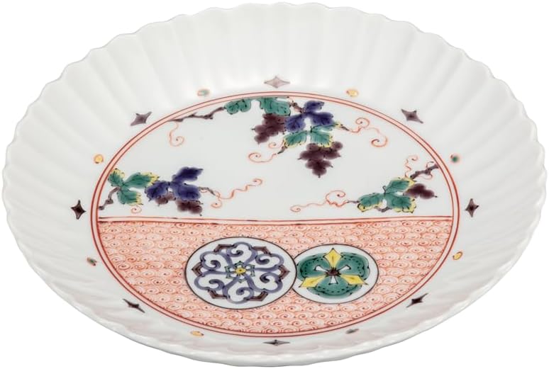 青白磁 龍絵皿 木箱入り陶器の皿。 美術品・アンティーク