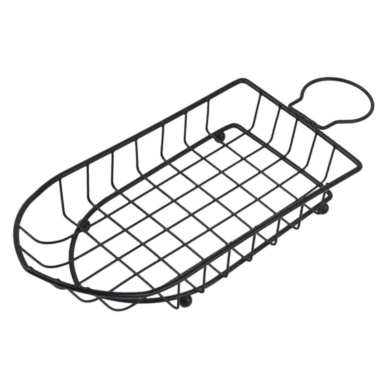 FUNOMOCYA Boat Snack Basket Deep Fry Serving Basket Decorative Bread Container Mini Basket Snacks Basket for Home Wire Basket Kitchen Basket Fry Basket Loaf Bread Fruit Basket Black Iron