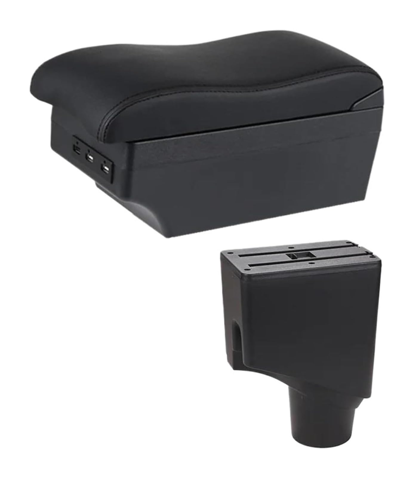 HCKCLMBMZW For Toyota For Yaris For Hybrid 2015-2021 Armrest Box Car Central Storage Modification USB Arm Rest Accessory Car Armrest Center Console(E2 Black Line)