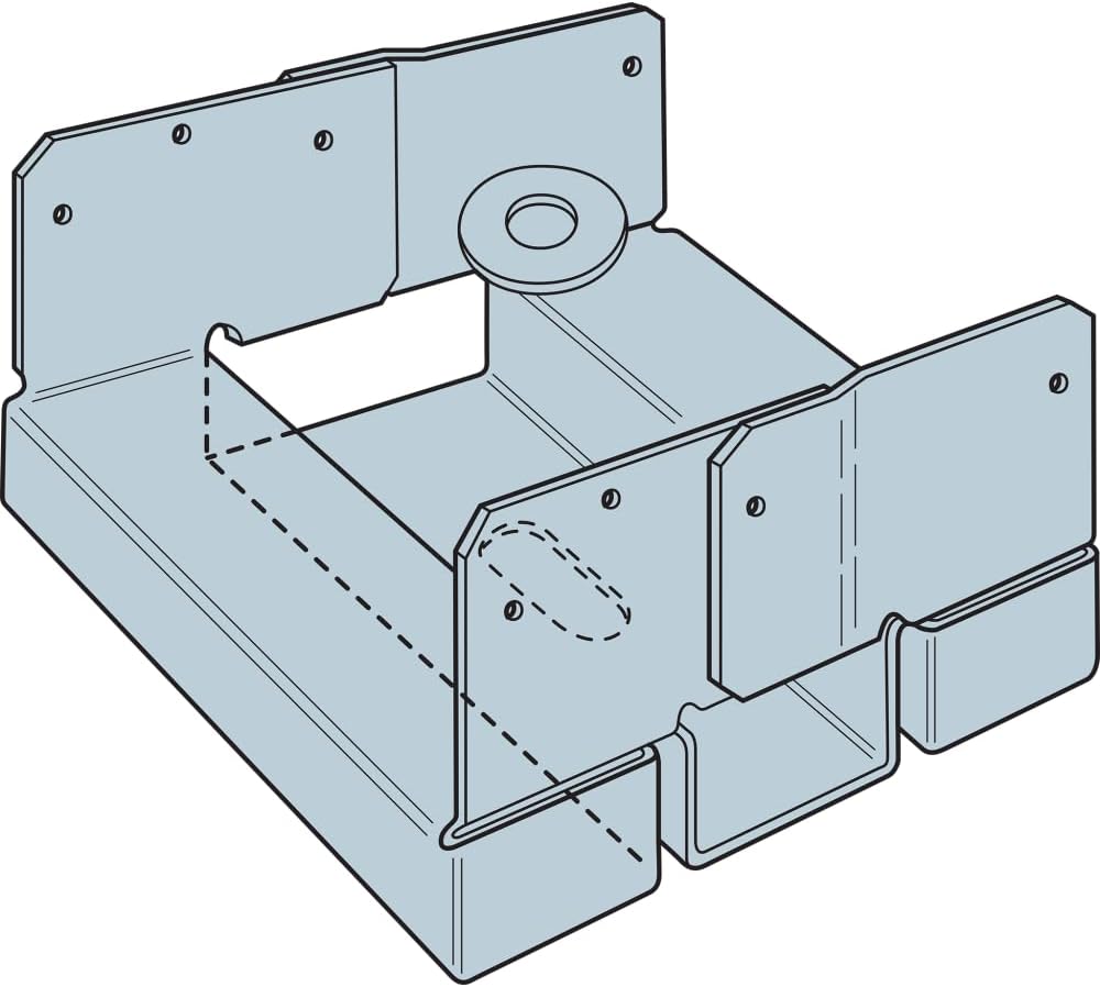 Simpson Strong-Tie ABA66Z ABA ZMAX Galvanized Adjustable Standoff Post Base for 6x6