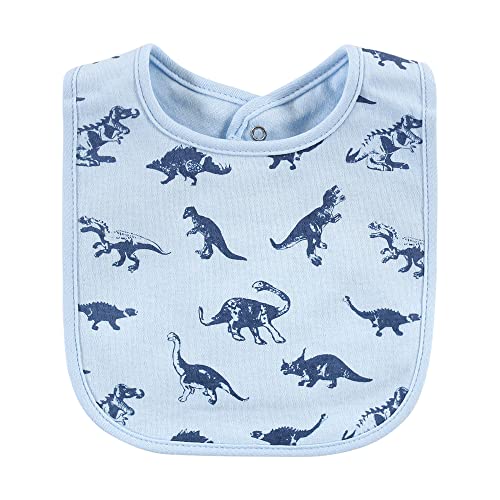 Image of Hudson Baby Unisex Baby Cotton Bibs, Dino Roar, One Size