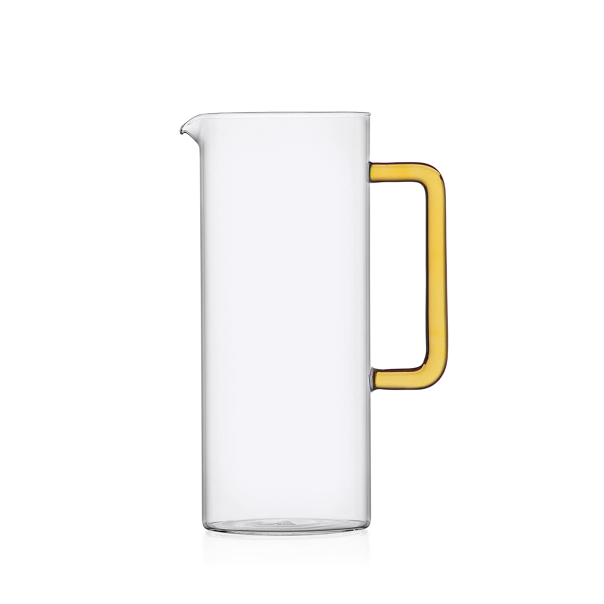 Ichendorf Milano Clear jug with Yellow Handle Tube Color Collection