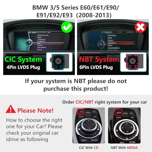 Radio para auto con CarPlay inalámbrico y Bluetooth para BMW Serie 3/5 miniatura 6