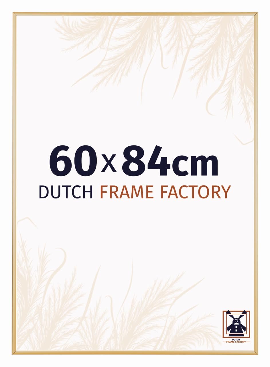 Dutch Frame Factory - Picture frame 60x84 cm - Gold Vintage - Aluminium Picture frame with Antireflex Acrylic glass - Photo frame 60x84 cm - Kampen