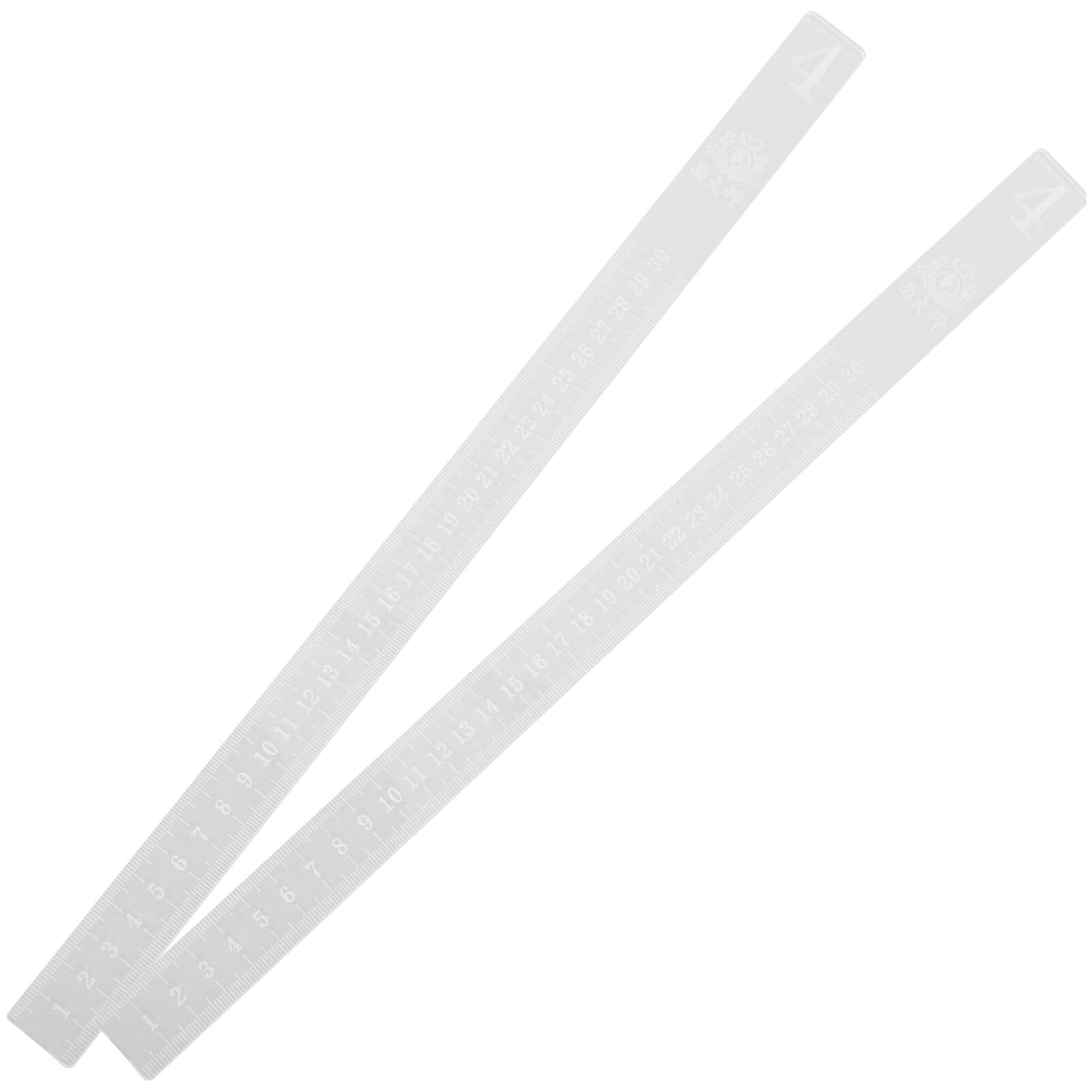 BESTonZON 2 Pcs Measuring Dough Strips Acrylic Rolling Pin Guides Baking Ruler for Noodles Fondant Biscuits Pie Baking 4mm