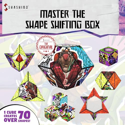 Image of Shashibo Teenage Mutant Ninja Turtles Magnetic Puzzle Cube, Fidget Toy