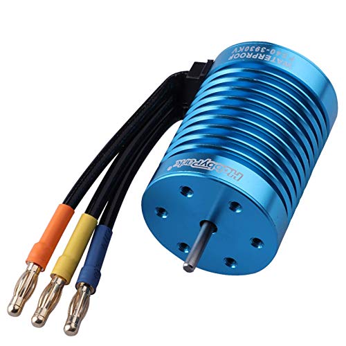 Hobbypark 540 Brushless Motor 3.175Mm Shaft 3930Kv W/Heatsink Fit 2S 3S Lipo Battery For 1/10 Scale Rc Cars Trucks Off Road Buggy On Road Fit Traxxas Arrma Axial Redcat Losi Ecx #TOP3