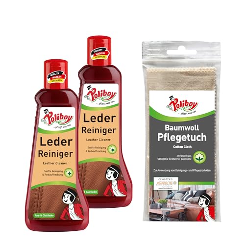 Poliboy Lingette humide soin du cuir, nettoyage, polissage, protection du cuir