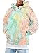 Gemijacka Pullover Herren Tie Dye Hoodie Herren Kapuzenpullover Plüsch Hoodie Sweatshirt Teddy-Fleece Pullover mit Taschen,Rosa, L