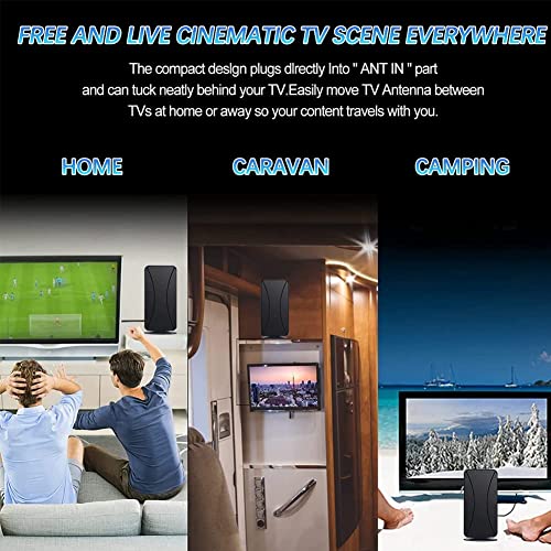 Eubswa Tv Antenna - 2023 Amplified Hd Digital Indoor Tv Antenna Booster 420+ Miles Range Digital Hdtv Antenna For Smart Tv Free Local Channels 4K Hd 1080P All Tv's 36Ft Coax Cable/Ac Adapter New #TOP4