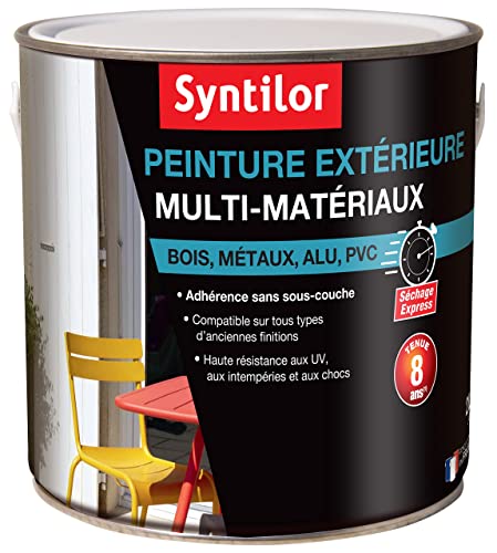 Syntilor - Peinture Extérieure Multi-Matériaux Bleu Nuit Satiné RAL 5003 2L Cover