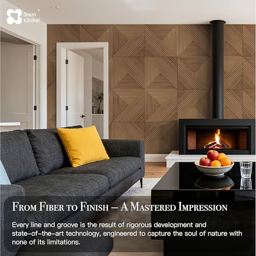 Image of Soon Global Acoustical Wall Panels, 6-Piece 23.62 X 23.62 Inches Art Acoustic Panels, Decorative Acoustic Panels, Acoustic Wall Panels, Sound Absorbing Wall Art, Arcadian Vortex