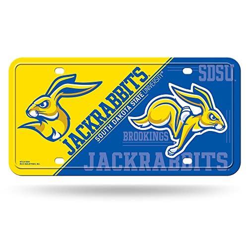 Rico Industries NCAA South Dakota State Jackrabbits Metal License Plate Tag