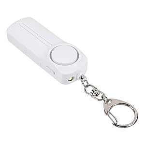 Alarma Anti- Portátil Alarma De Emergencia con Luz Led con Batería Abs