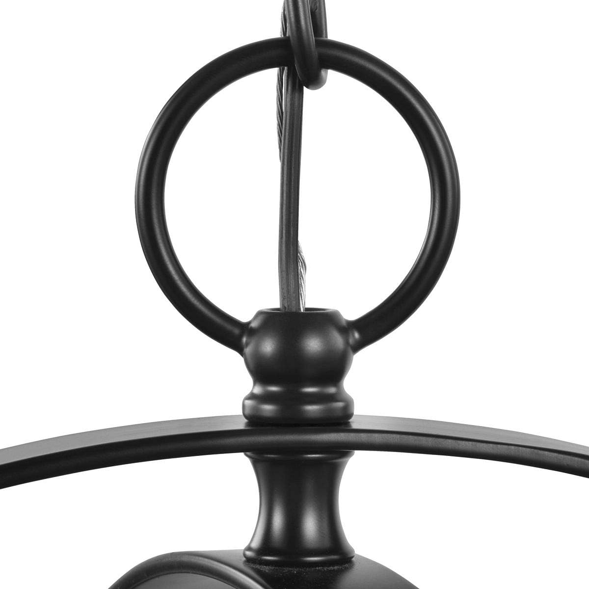 Progress Lighting Equinox Collection 4-Light Matte Black New Traditional Sphere Pendant Light