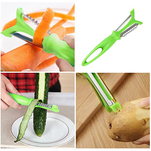 Pack of 2 Vegetable Chopping Knives, Stainless Steel Crinkle Cutter, Potato Chopper Knife and Onion Chopper Knife, Kitchen Accessories, Crinkle Chopping Knife, Vegetable Salad Chopping Knife for Chips, Spring Onions, Onions - Image 7