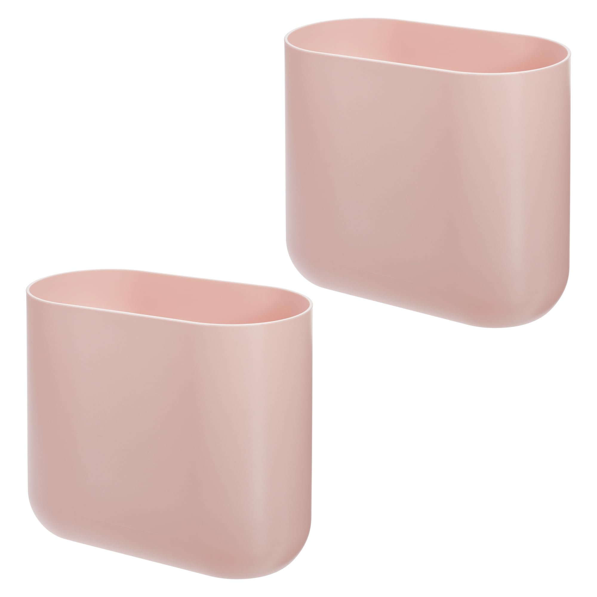 iDesign Cade Trash Can - Small White Bathroom Bin -14