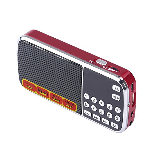 Aosnow @\|PbgWI FM/AM 2ohWI MP3v[[ yĐ TFJ[h/MicroSDJ[hɑΉ ~jXs[J[ LED [d\ bh