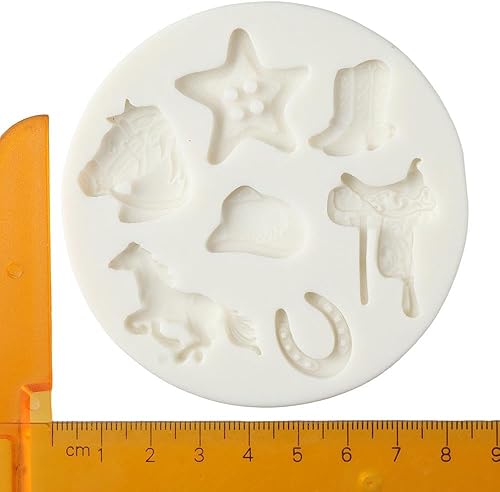 Miniatura 4 de 2 moldes de silicona con temática de vaquero occidental para decoración de velas, chocolate, decoración de postres