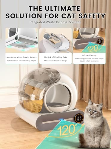 Ducksky CAT LITTER BOX - 001 2024) Ducksky Self Cleaning Cat Litter Box, Upgraded 65L+9L Extra Large Automatic Litter Box For Multiple Cats, Features Negative Ion Sterilization And Deodorization thumb #3