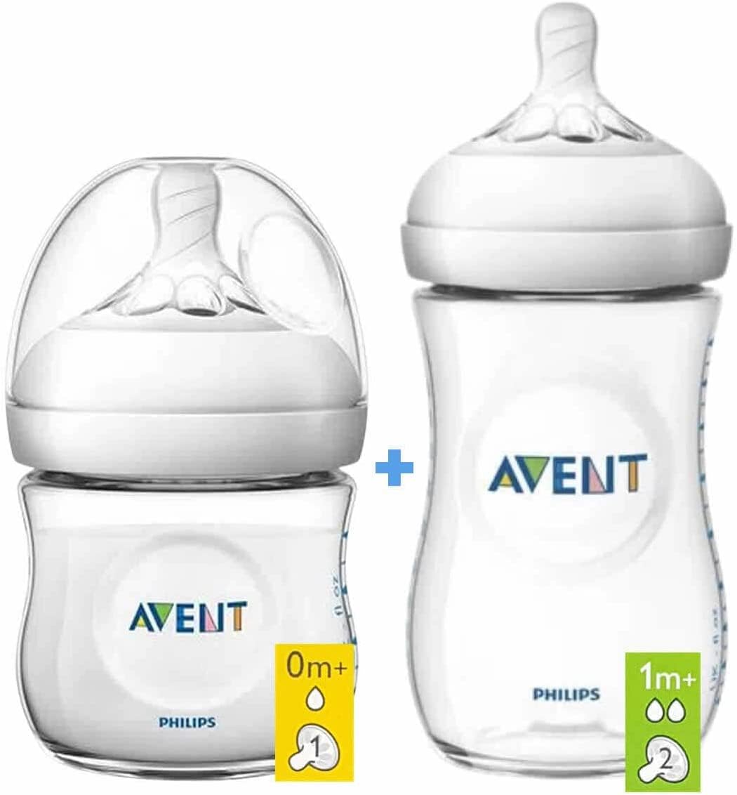 Mamadeiras Pétala 125ml + 260ml transparente 301/06