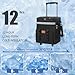 Cooler with Wheels, Cooler Bag, Telescopic Handle Ice Bag, Large Capacity, Rolling Design, Ice Retention, 3 Layer Heat Insulation, Portable Insulated Box for Car, Outdoor Picnic