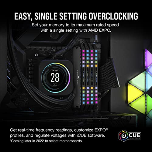 Image of Corsair Dominator Platinum RGB DDR5 32GB (2x16GB) 5200MHz C40 AMD Optimized Desktop Memory (12 Ultra-Bright CAPELLIX RGB LEDs, Patented CORSAIR DHX Cooling, Custom AMD Expo Profiles) Cool Gray